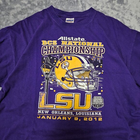 LSU Tigers Allstate BCS National Championship 2012 New Orleans Men's Shirt XL - Picture 3 of 6